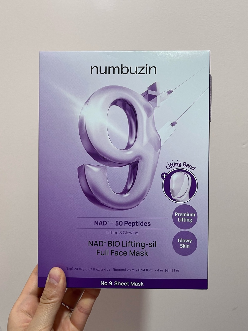 numbuzin No.9 NAD+ BIO Lifting-sil Full Face Mask